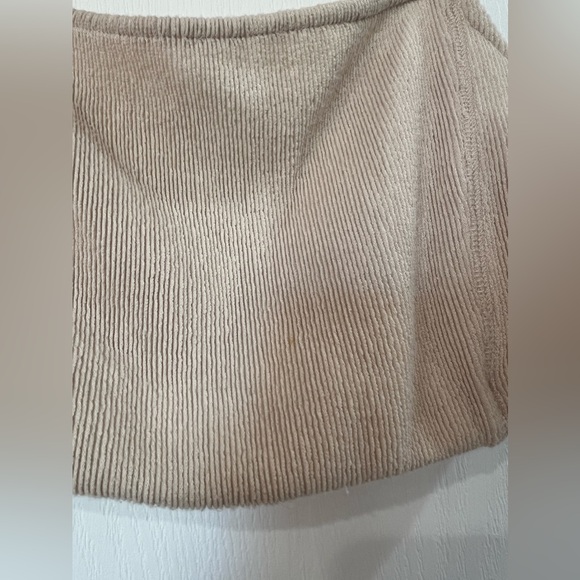 Zara Tan Ribbed Top - Picture 3 of 5